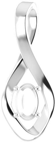Pakabukas „Infinity-Inspired“ 925 Sidabro Oval 6mm x 4mm (1)