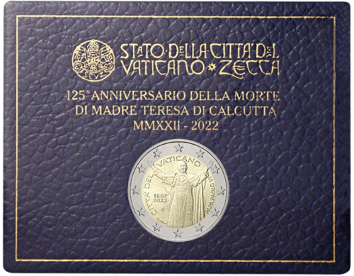 2022 Vatikanas Popiežius Paulius VI 2 eurų moneta (3)