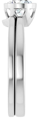 14K White 6.5 mm Round Engagement Ring Mounting (9)