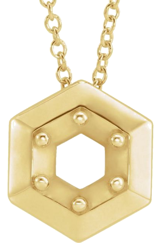 14K Yellow 5 mm Round Geometric 16-18  Necklace Mounting (1)