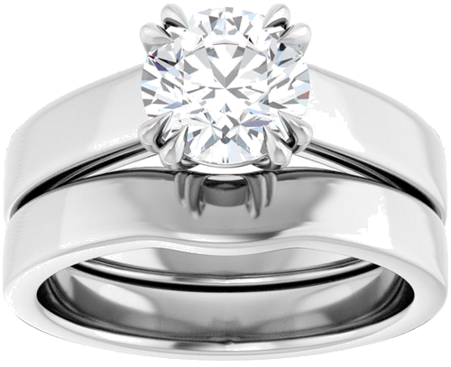 14K White 7 mm Round Solitaire Engagement Ring Mounting (8)