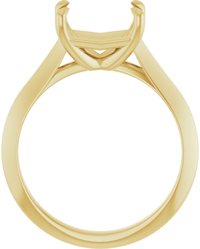 14K Yellow 9x7 mm Emerald Solitaire Engagement Ring Mounting (2)