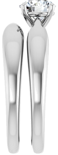 Sužadėtuvių Žiedas „Solitaire“ 585 Baltojo Aukso Round 5.8mm (9)
