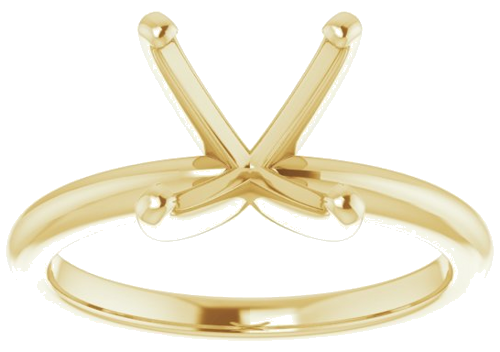 Sužadėtuvių Žiedas „Solitaire“ 585 Geltonojo Aukso Round 9.4mm (3)