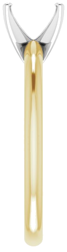 14K Yellow   White  6x4 mm Emerald Solitaire Engagement Ring Mounting (4)