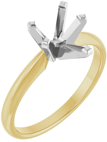 Sužadėtuvių Žiedas „Solitaire“ 585 Baltojo Ir Geltonojo Aukso Pear Shape 9mm x 6mm (1)