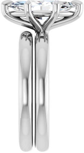 14K White 12x6 mm Marquise Solitaire Engagement Ring Mounting (9)