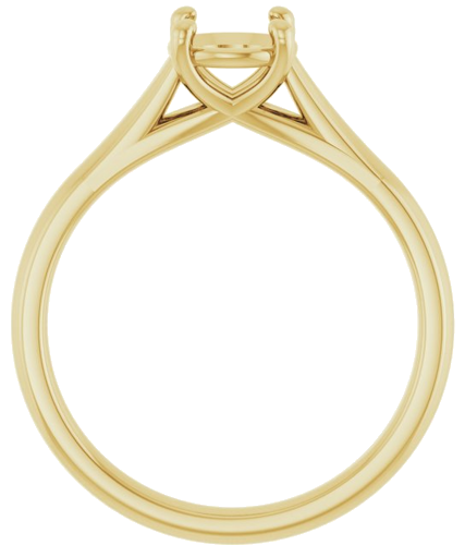 14K Yellow 6.5 mm Round Solitaire Engagement Ring Mounting (2)