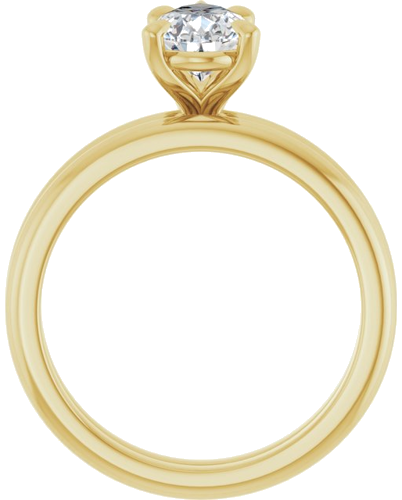 Sužadėtuvių Žiedas 585 Geltonojo Aukso Pear Shape 9mm x 6mm (7)