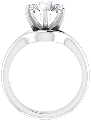 14K White  9 mm Round Solitaire Engagement Ring Mounting (7)