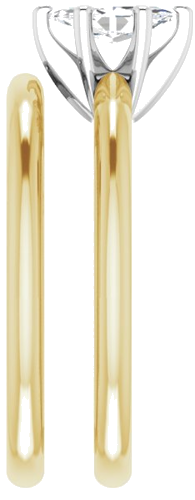 Sužadėtuvių Žiedas „Solitaire“ 585 Baltojo Ir Geltonojo Aukso Marquise 7mm x 3.5mm (9)