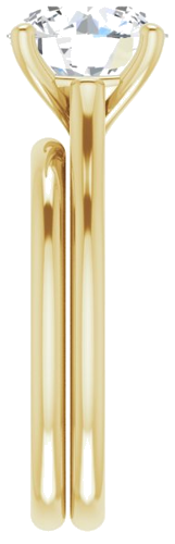 14K Yellow 9 mm Round Solitaire Engagement Ring Mounting (9)