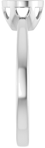 Sužadėtuvių Žiedas „Bezel-Set Solitaire“ 585 Baltojo Aukso Round 6.5mm (4)