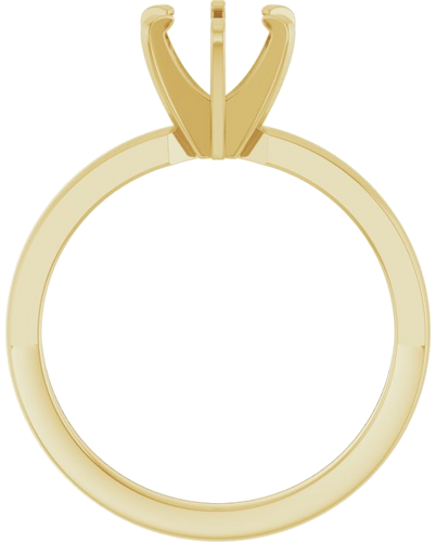 14K Yellow 6-6.6 mm Round Solitaire Engagement Ring Mounting (2)