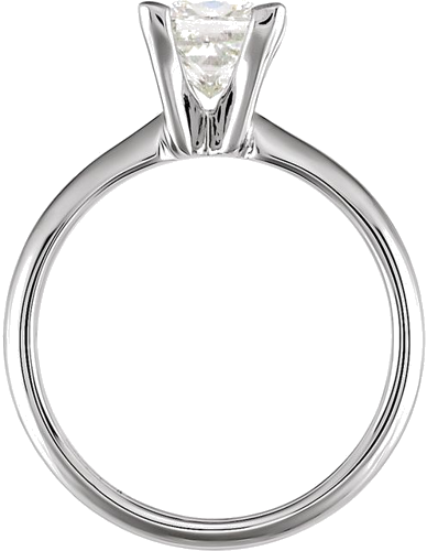 Sužadėtuvių Žiedas „V-End Solitaire“ 585 Baltojo Aukso Square 4mm (5)