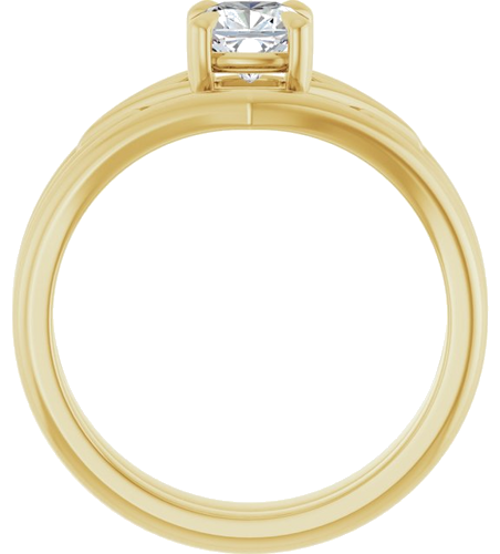 Sužadėtuvių Žiedas „Solitaire“ 585 Geltonojo Aukso Cushion 5mm (7)