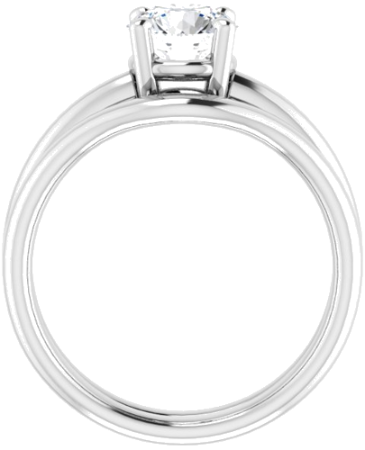 14K White 6.5 mm Round Engagement Ring Mounting (7)