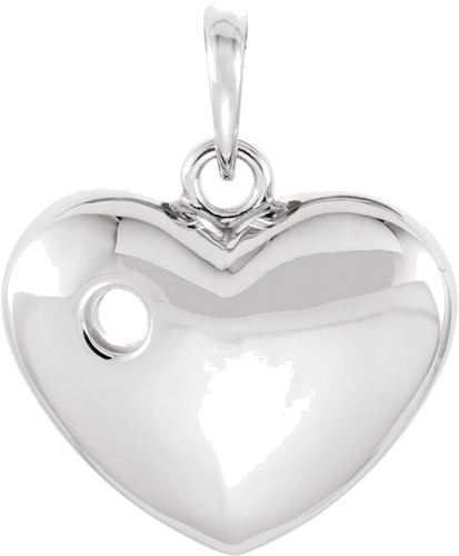 Pakabukas „Heart“ 925 Sidabro Round 3.4mm (1)