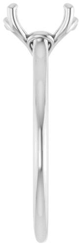 14K White  8 mm Round Solitaire Engagement Ring Mounting (4)