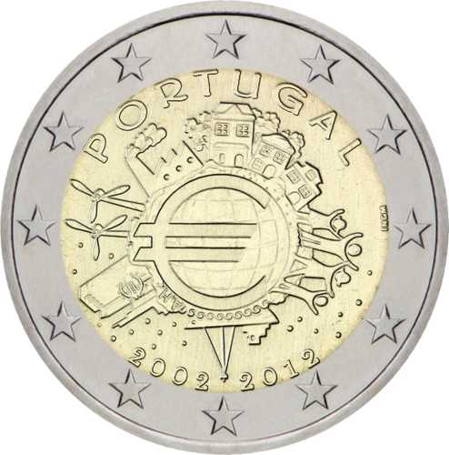 2012 Portugalija TYE 2 eurų moneta (1)