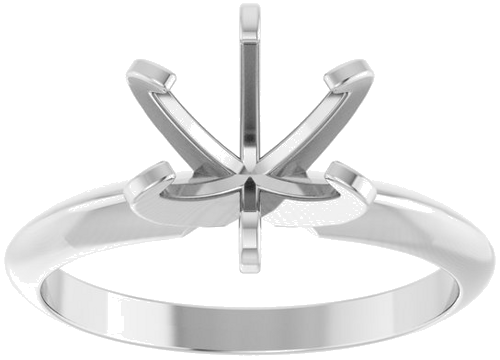 Sužadėtuvių Žiedas „Solitaire“ 585 Baltojo Aukso Round 7.4mm (3)