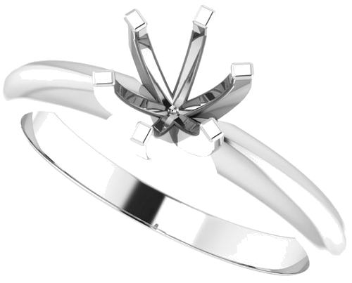 Sužadėtuvių Žiedas „Light Solitaire“ 950 Platinos Round 5.7mm x 6mm (5)