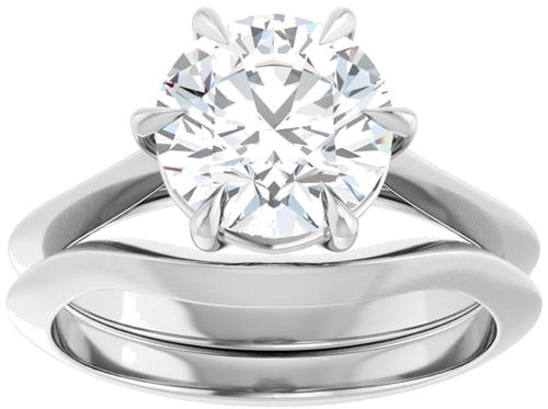 Sužadėtuvių Žiedas „Solitaire“ 950 Platinos Round 8.2mm (8)