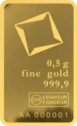 0,5 g Investicinio aukso luitas Valcambi (1)