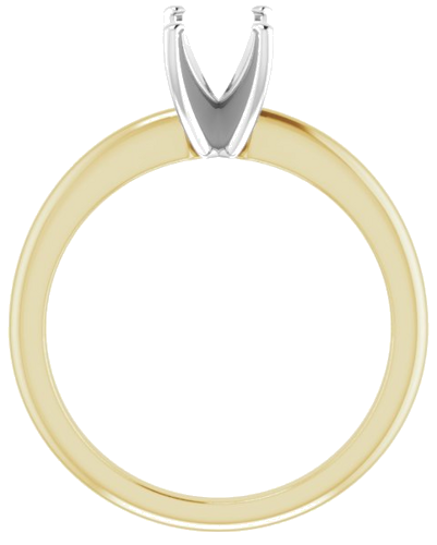 Sužadėtuvių Žiedas „Solitaire“ 585 Baltojo Ir Geltonojo Aukso Emerald 7mm x 5mm (2)