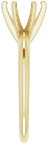 Sužadėtuvių Žiedas „Solitaire“ 585 Geltonojo Aukso Round 6.6mm x 7.2mm (4)