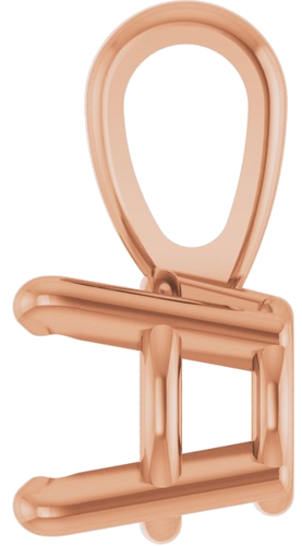 Pakabukas „Solitaire“ 585 Rožinis Aukso Round 4.5mm (3)