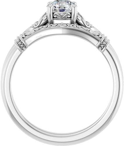 Sužadėtuvių Žiedas „Split Shank“ 925 Sidabro Round 5.2mm (7)