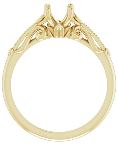 Sužadėtuvių Žiedas „Sculptural-Inspired Solitaire“ 585 Geltonojo Aukso Oval 7mm x 5mm (2)