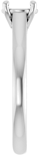 14K White 6.5 mm Round Solitaire Engagement Ring Mounting (4)
