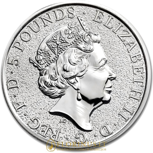 2016 Lion, Queen's Beasts, Great Britain, 2 oz Silver coin (2)