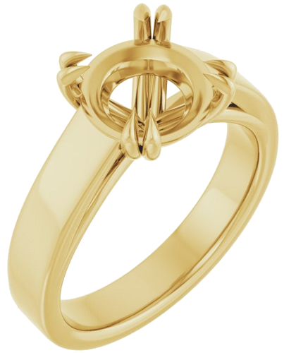 Sužadėtuvių Žiedas „Solitaire“ 585 Geltonojo Aukso Round 9mm (1)