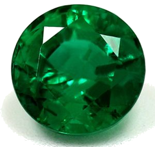 1.08 carat GREEN Round Smaragdas (1)