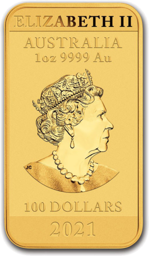 1 oz Dragon 2021 Australia Gold Coin (Rectangular) (2)