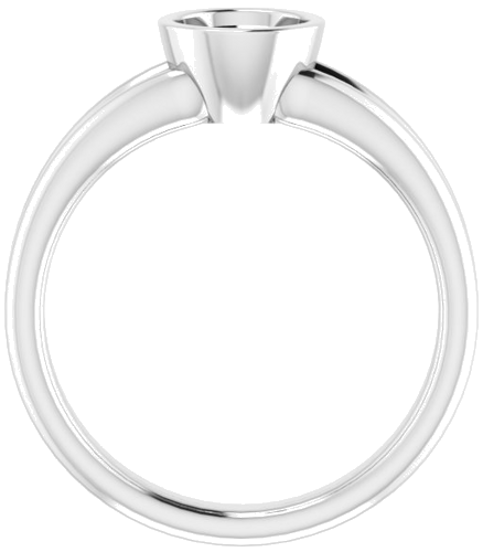 Sužadėtuvių Žiedas „Bezel-Set Solitaire“ 585 Baltojo Aukso Round 6mm (2)