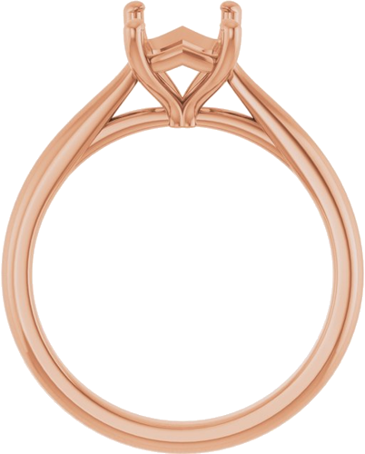 Sužadėtuvių Žiedas „Solitaire“ 585 Rožinis Aukso Emerald 8mm x 6mm (2)