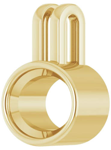 14K Yellow 9x7 mm Oval Pendant Mounting (2)