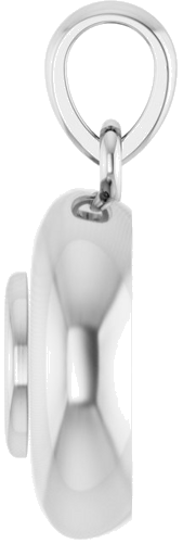 Sterling Silver 4 mm Round Bezel-Set Puffy Pendant Mounting (3)