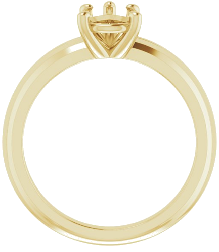 14K Yellow 8x6 mm Pear Solitaire Engagement Ring Mounting (2)