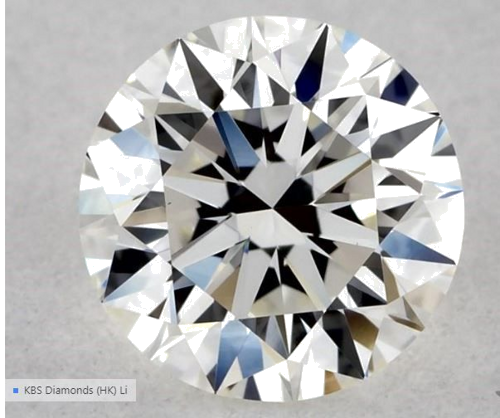 0.57 carat H-VVS2 Excellent cut Natūralus Round Deimantas (1)