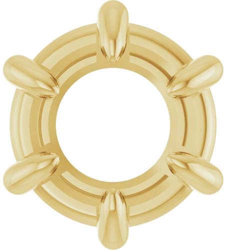 14K Yellow 6.5 mm Round Slide Pendant Mounting (1)