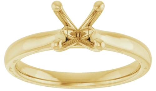 Sužadėtuvių Žiedas „Solitaire“ 585 Geltonojo Aukso Oval 8mm x 6mm (3)