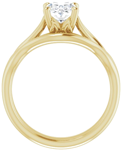 14K Yellow  8x6 mm Oval Solitaire Engagement Ring Mounting (7)