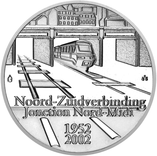 2002 Belgian Railway 10 Euro Belgium silver coin (2)