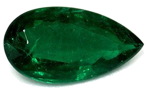 0.93 carat GREEN Pear Smaragdas (1)