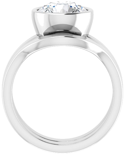 14K White 8.8 mm Round Solitaire Engagement Ring Mounting (7)